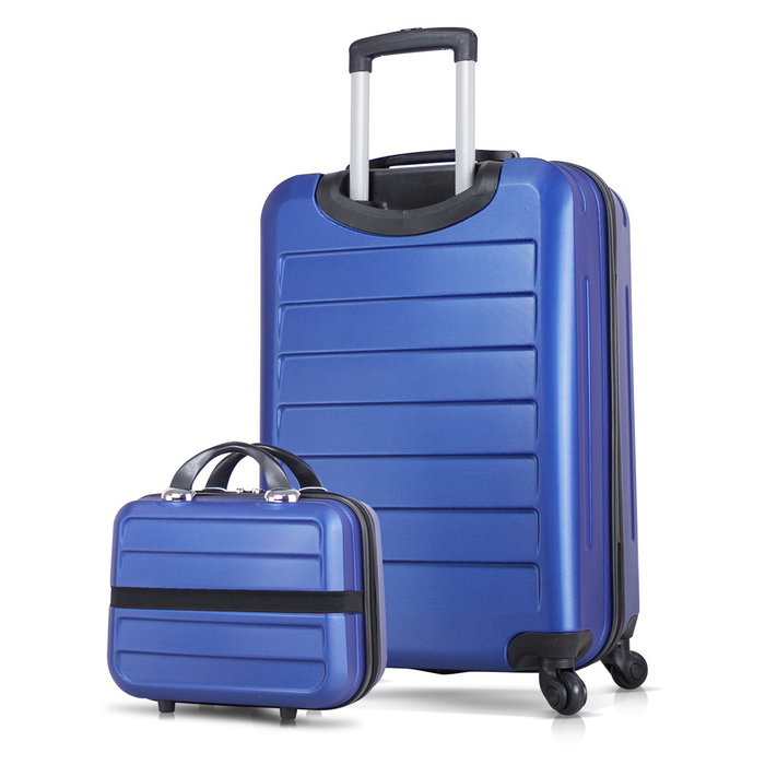 Zoozie Bags Juego de Maletas de 2 Piezas Azul con Neceser de Maquillaje